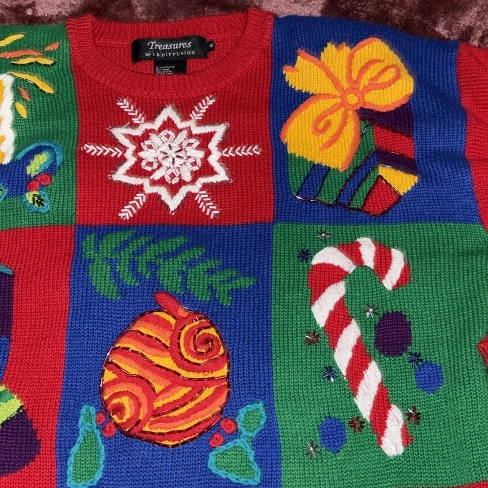 I.B.DIFFUSION XMAS SWEATER Size S - Picture 6 of 10
